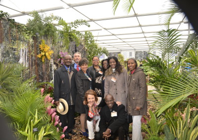 The BHS team to the RHS Chelsea Flower Show 2015, with Barbados High Commission members