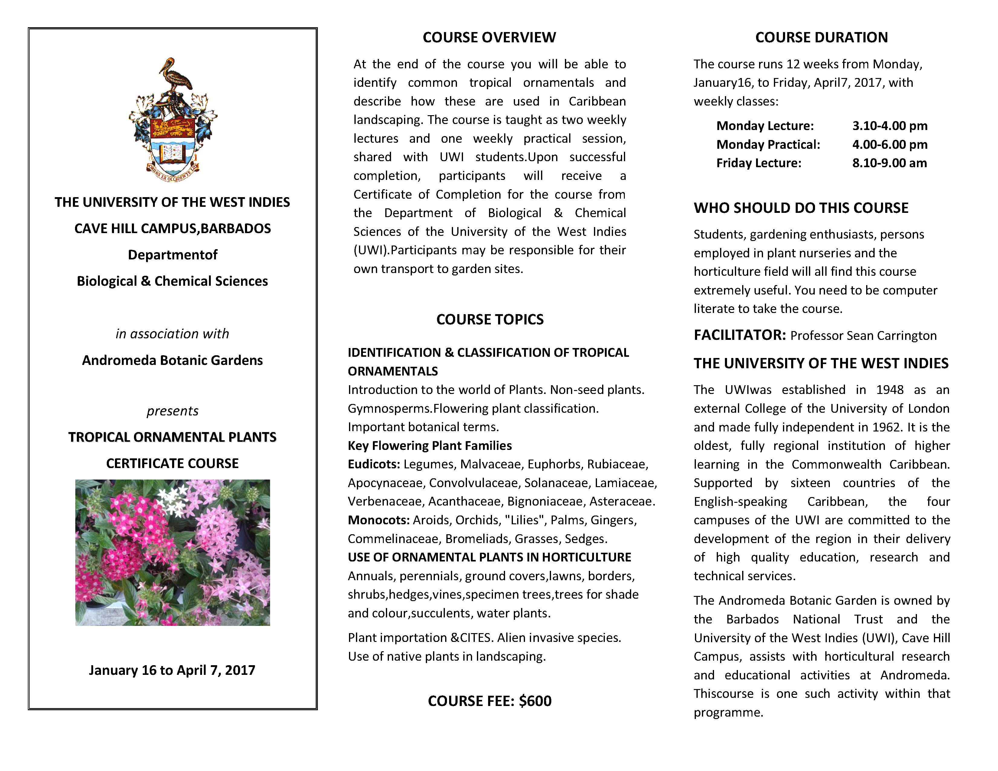 Certificate Course - Ornamentals