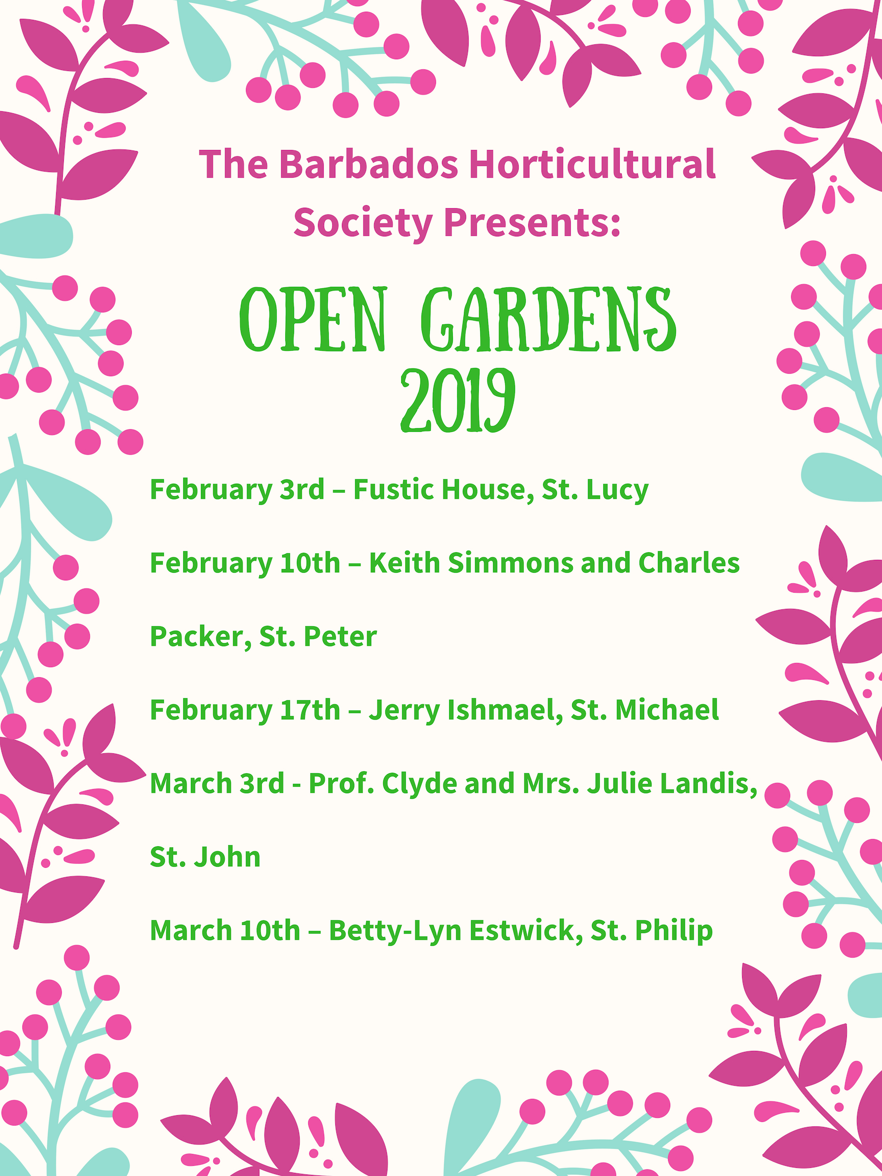 Barbados horticultural society presents_